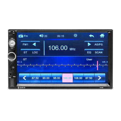 Écran de voiture Podofo K0126 7 pouces – Mirror Link, Bluetooth, USB, transmission FM, prise en charge de la caméra de recul