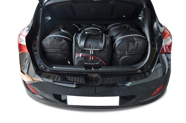 Kjust Reistassenset voor Hyundai i30 3-deurs 2013-2017 - Set van 4 Tassen met 2 Roltassen en 2 Sporttassen