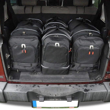 Kjust Reistassenset voor Jeep Wrangler 2007-2018 - Set van 4 Tassen met 2 Roltassen en 2 Sporttassen