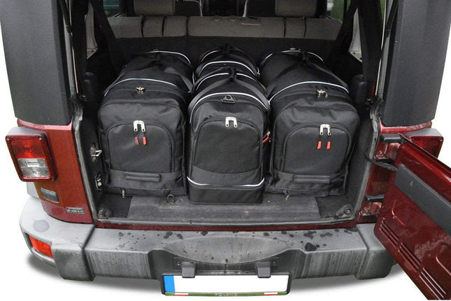 Kjust Reistassenset voor Jeep Wrangler 2007-2018 - Set van 4 Tassen met 2 Roltassen en 2 Sporttassen