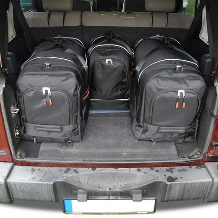 Kjust Reistassenset voor Jeep Wrangler 2007-2018 - Set van 4 Tassen met 2 Roltassen en 2 Sporttassen
