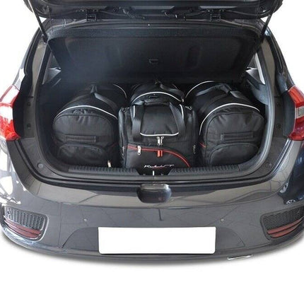 Kjust Reistassenset voor Kia Ceed 5-deurs 2012-2018 - Set van 4 Tassen met 2 Roltassen 1 Sporttas en 1 Vliegtuigtas