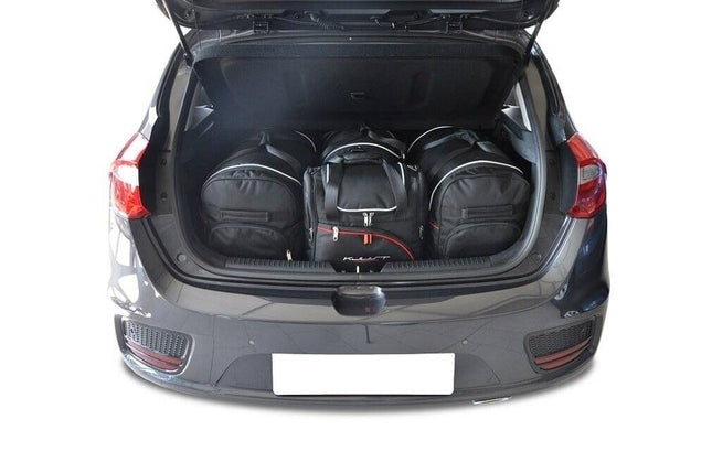 Kjust Reistassenset voor Kia Ceed 5-deurs 2012-2018 - Set van 4 Tassen met 2 Roltassen 1 Sporttas en 1 Vliegtuigtas