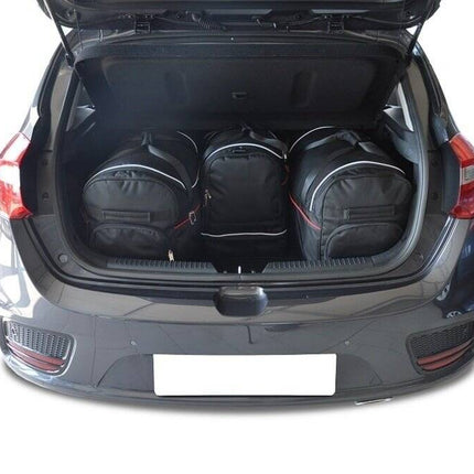 Kjust Reistassenset voor Kia Ceed 5-deurs 2012-2018 - Set van 4 Tassen met 2 Roltassen 1 Sporttas en 1 Vliegtuigtas
