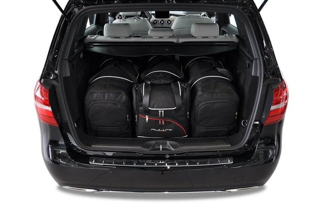 Kjust Reistassenset voor Mercedes Benz B-Klasse 2012-2019 - Set van 4 Tassen met 2 Roltassen 1 Sporttas en 1 Vliegtuigtas