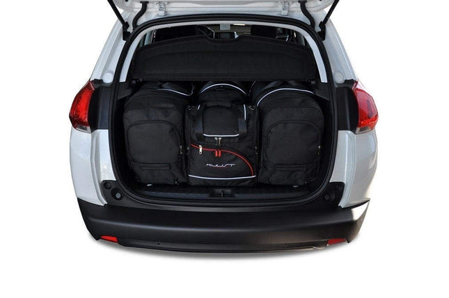 Kjust Reistassenset voor Peugeot 2008 2013-2019 - Set van 4 Tassen met 2 Roltassen 1 Sporttas en 1 Vliegtuigtas