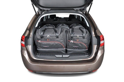 Kjust Reistassenset voor Peugeot 308 5-deurs 2013-2021 - Set van 5 Tassen met 3 Roltassen en 2 Sporttassen