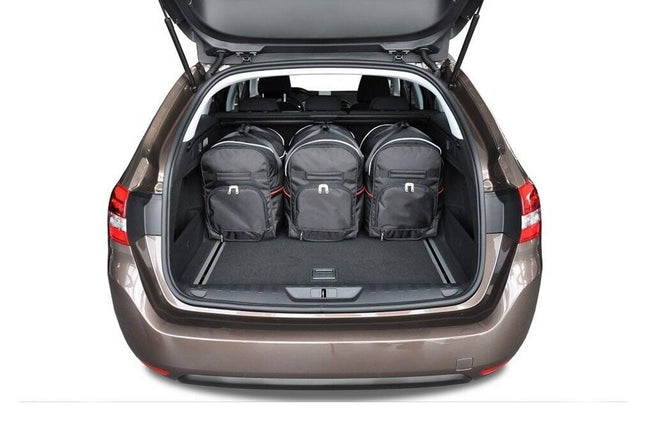Kjust Reistassenset voor Peugeot 308 5-deurs 2013-2021 - Set van 5 Tassen met 3 Roltassen en 2 Sporttassen