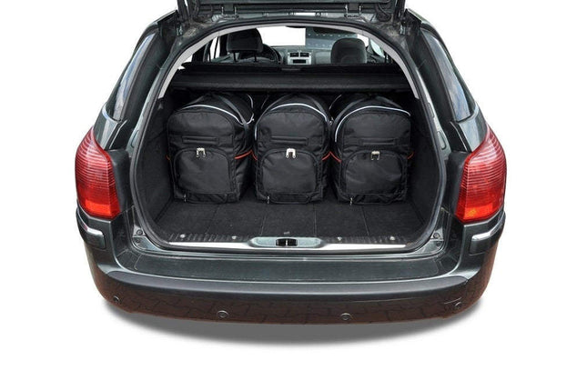 Kjust Reistassenset voor Peugeot 407 SW stationwagen 2004-2011 - Set van 5 Tassen met 3 Roltassen en 2 Sporttassen