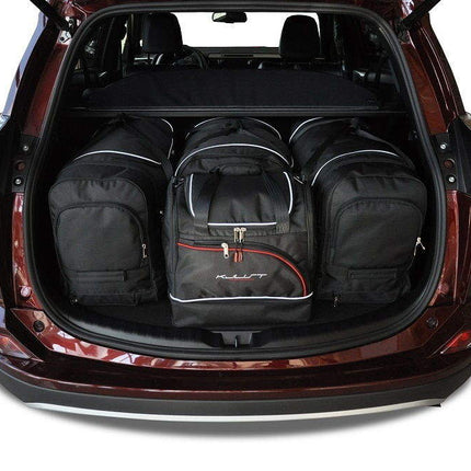 Kjust Reistassenset voor Toyota RAV 4 5-deurs 2013-2019 - Set van 4 Tassen met 3 Roltassen en 1 Sporttas