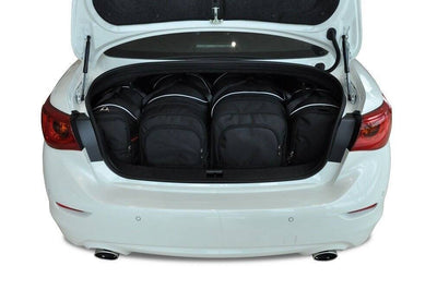 Kjust Reistassenset voor Infiniti Q50 Sedan 2013-2020 - Set van 4 Tassen met 2 Roltassen 1 Sporttas en 1 Vliegtuigtas