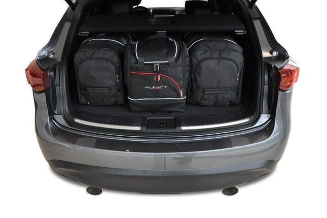 Kjust Reistassenset voor Infiniti QX70 2013-2017 - Set van 4 Tassen met 2 Roltassen en 2 Sporttassen