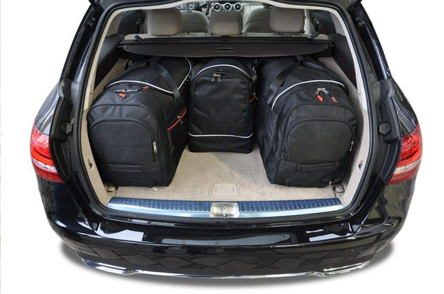 Kjust Reistassenset voor Mercedes Benz C-Klasse Estate 2007-2014 - Set van 4 Tassen met 2 Roltassen en 2 Sporttassen