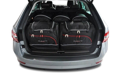 Kjust Reistassenset voor Skoda Superb stationwagen 2015-2024 - Set van 5 Tassen met 3 Roltassen en 2 Sporttassen