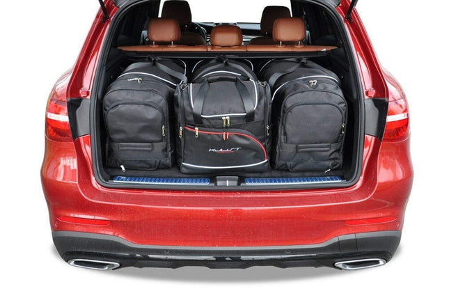 Kjust Reistassenset voor Mercedes Benz GLC 2015-2022 - Set van 4 Tassen met 3 Roltassen en 1 Vliegtuigtas