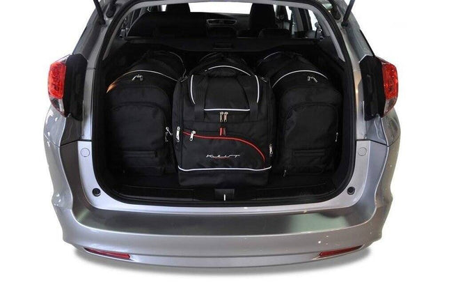 Kjust Reistassenset voor Honda Civic Tourer 2014-2018 - Set van 4 Tassen met 3 Roltassen en 1 Sporttas
