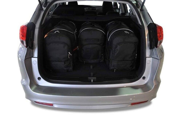 Kjust Reistassenset voor Honda Civic Tourer 2014-2018 - Set van 4 Tassen met 3 Roltassen en 1 Sporttas