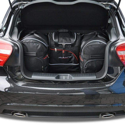 Kjust Reistassenset voor Mercedes Benz A-Klasse 5-deurs 2012-2018 - Set van 4 Tassen met 2 Roltassen 1 Sporttas en 1 Vliegtuigtas