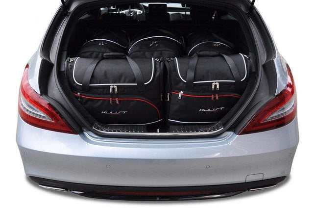 Kjust Reistassenset voor Mercedes Benz CLS Shooting Brake 2012-2018 - Set van 5 Tassen met 3 Roltassen en 2 Vliegtuigtassen
