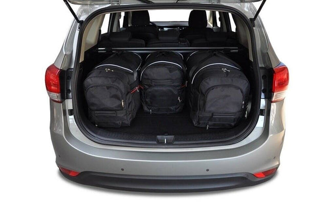Kjust Reistassenset voor Kia Carens vanaf 2013 - Set van 4 Tassen met 3 Roltassen en 1 Sporttas