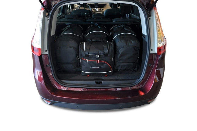 Kjust Reistassenset voor Renault Grand Scenic 2009-2017 - Set van 4 Tassen met 3 Roltassen en 1 Vliegtuigtas