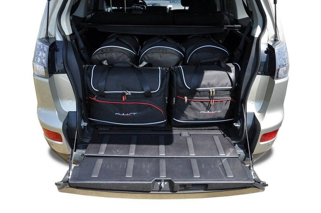 Kjust Reistassenset voor Mitsubishi Outlander 2007-2013 - Set van 5 Tassen met 3 Roltassen en 2 Vliegtuigtassen