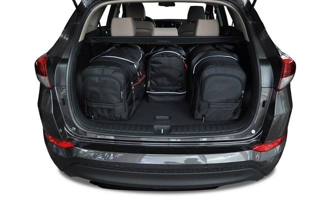Kjust Reistassenset voor Hyundai Tucson 2015-2020 - Set van 4 Tassen met 2 Roltassen en 2 Sporttassen