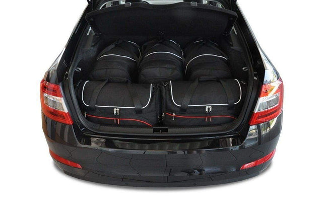 Kjust Reistassenset voor Skoda Octavia 5-deurs 2013-2020 - Set van 5 Tassen met 3 Roltassen en 2 Vliegtuigtassen