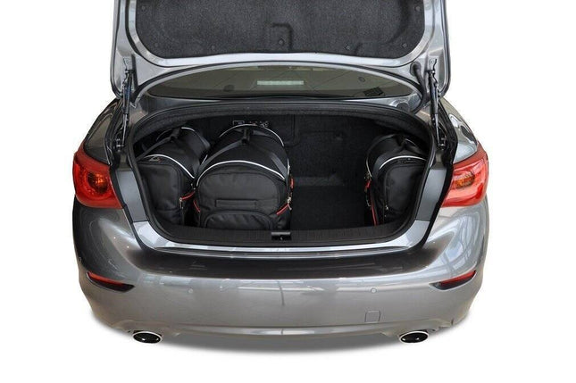 Kjust Reistassenset voor Infiniti Q50 Sedan 2013-2020 - Set van 4 Tassen met 2 Roltassen en 2 Vliegtuigtassen