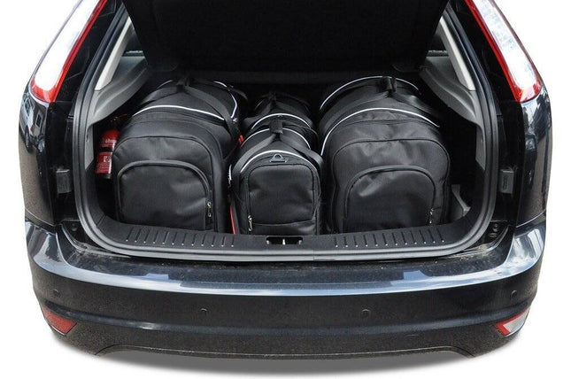Kjust Reistassenset voor Ford Focus 5-deurs 2008-2011 - Set van 4 Tassen met 2 Roltassen en 2 Vliegtuigtassen
