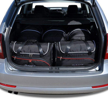 Kjust Reistassenset voor Skoda Octavia stationwagen 2004-2009 - Set van 5 Tassen met 3 Roltassen en 2 Vliegtuigtassen