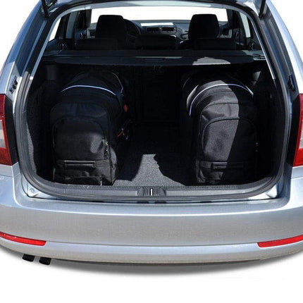 Kjust Reistassenset voor Skoda Octavia stationwagen 2004-2009 - Set van 5 Tassen met 3 Roltassen en 2 Vliegtuigtassen