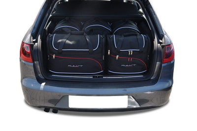 Kjust Reistassenset voor Seat Exeo ST stationwagen 2009-2013 - Set van 5 Tassen met 3 Roltassen en 2 Vliegtuigtassen
