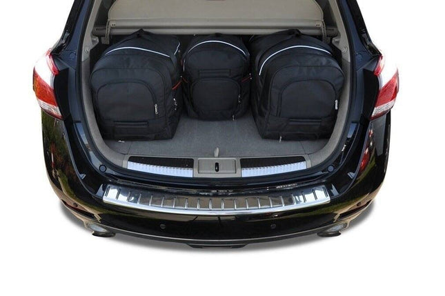 Kjust Reistassenset voor Nissan Murano 2009-2014 - Set van 4 Tassen met 3 Roltassen en 1 Vliegtuigtas