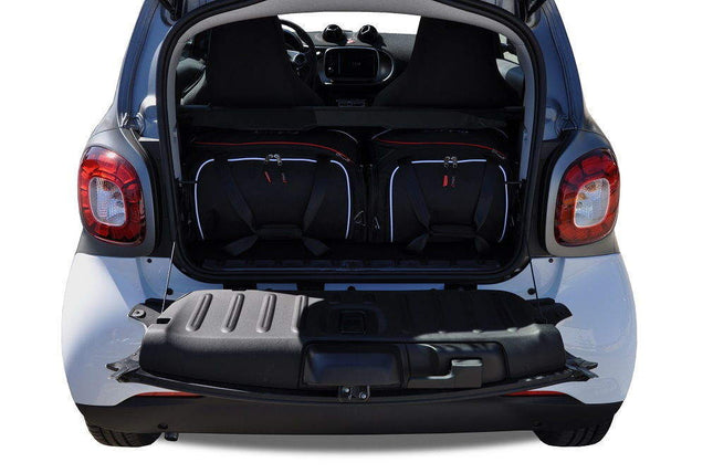 Kjust Reistassenset voor Smart ForTwo vanaf 2014 - Set van 2 Tassen met 2 Vliegtuigtassen