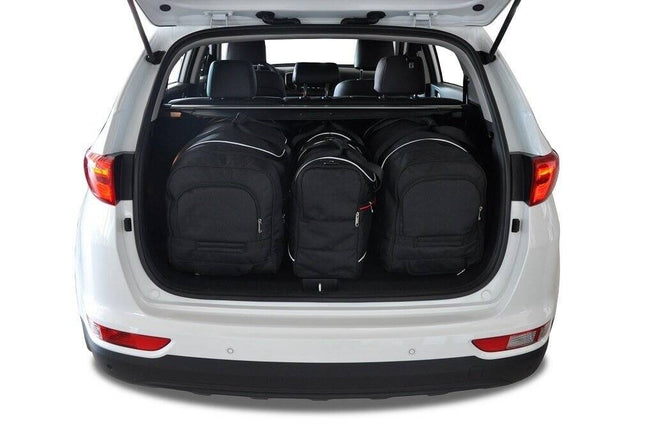 Kjust Reistassenset voor Kia Sportage 5-deurs 2016-2021 - Set van 4 Tassen met 2 Roltassen en 2 Vliegtuigtassen