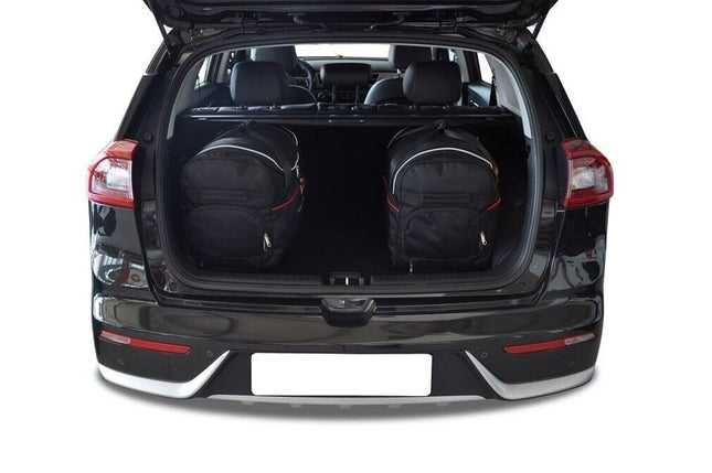 Kjust Reistassenset voor Kia Niro 5-deurs 2016-2022 - Set van 3 Tassen met 2 Roltassen en 1 Sporttas