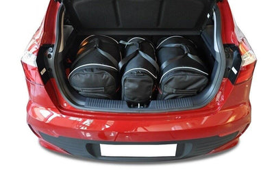 Kjust Reistassenset voor Kia Rio 3-deurs 2011-2017 - Set van 3 Tassen met 2 Roltassen en 1 Vliegtuigtas