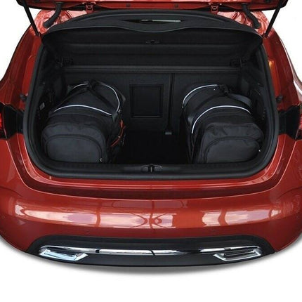 Kjust Reistassenset voor Citroen DS4 5-deurs 2010-2015 - Set van 4 Tassen met 2 Roltassen 1 Sporttas en 1 Vliegtuigtas
