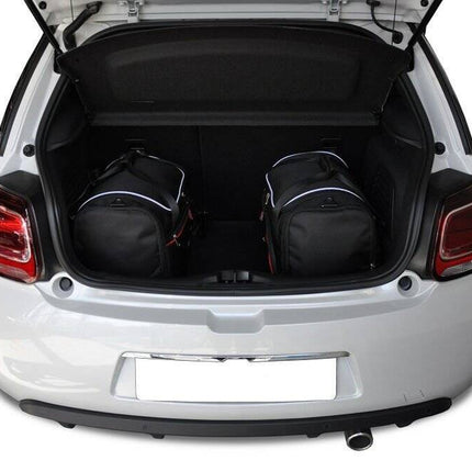 Kjust Reistassenset voor Citroen DS3 2010-2016 - Set van 3 Tassen met 2 Sporttassen en 1 Vliegtuigtas