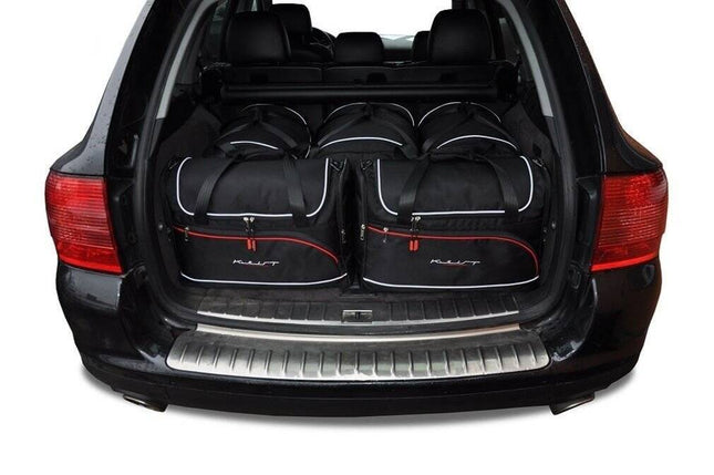 Kjust Reistassenset voor Porsche Cayenne 2002-2010 - Set van 5 Tassen met 3 Roltassen en 2 Vliegtuigtassen