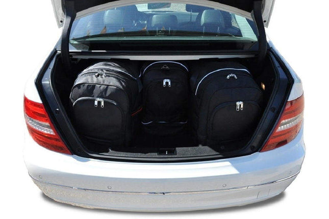 Kjust Reistassenset voor Mercedes Benz C-Klasse Limousine 2007-2014 - Set van 4 Tassen met 2 Roltassen en 2 Sporttassen