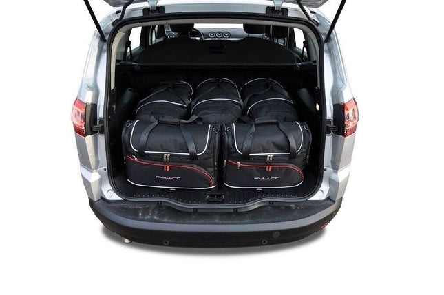 Kjust Reistassenset voor Ford S-Max 2006-2015 - Set van 5 Tassen met 3 Roltassen en 2 Vliegtuigtassen