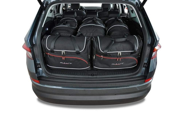 Kjust Reistassenset voor Skoda Kodiaq 2016-2024 - Set van 5 Tassen met 3 Roltassen en 2 Vliegtuigtassen