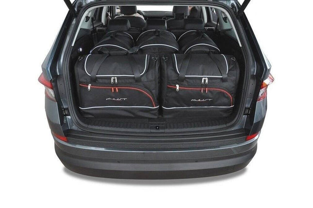 Kjust Reistassenset voor Skoda Kodiaq 2016-2024 - Set van 5 Tassen met 3 Roltassen en 2 Sporttassen