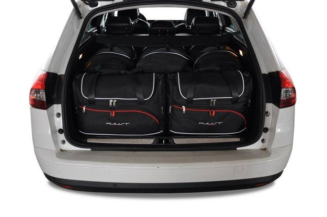 Kjust Reistassenset voor Citroen C5 Tourer stationwagen 2008-2018 - Set van 5 Tassen met 3 Roltassen en 2 Vliegtuigtassen