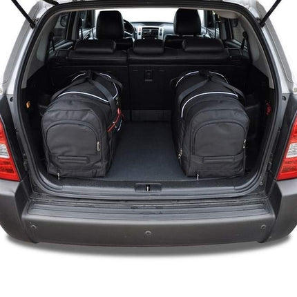 Kjust Reistassenset voor Hyundai Tucson 2003-2010 - Set van 4 Tassen met 2 Roltassen 1 Sporttas en 1 Vliegtuigtas