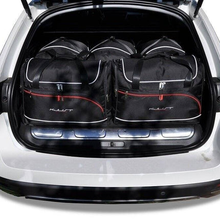 Kjust Reistassenset voor Peugeot 508 RXH stationwagen 2012-2018 - Set van 5 Tassen met 3 Roltassen en 2 Vliegtuigtassen