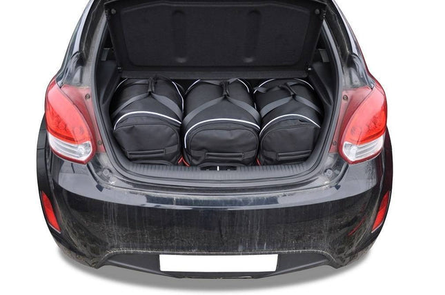 Kjust Reistassenset voor Hyundai Veloster 2011-2018 - Set van 3 Tassen met 3 Roltassen