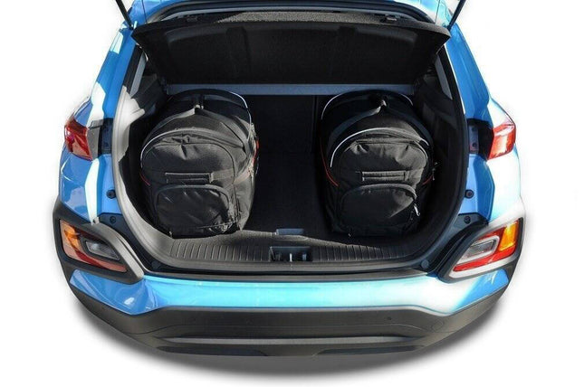 Kjust Reistassenset voor Hyundai Kona 2017-2023 - Set van 3 Tassen met 2 Roltassen en 1 Vliegtuigtas